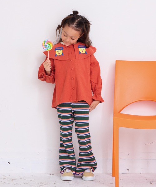 MARKEY'S（マーキーズ）の「刺繍ビッグカラーブラウス（シャツ/ブラウス・キッズ・アイボリー/ブラウン/ラベンダー・100/130/120/110/90）」の13枚目の写真