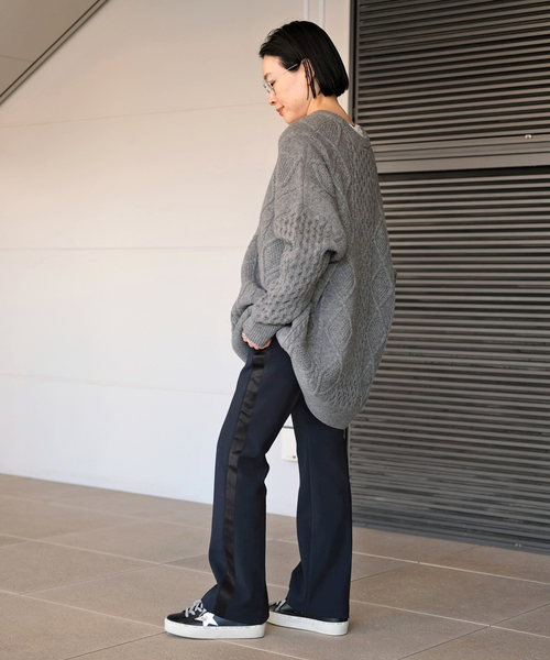 AP STUDIO(エーピーストゥディオ)の「サイドラインT/Rパンツ(スラックス・レディース・ネイビー/チャコールグレー・40/38/36)」の22枚目の写真