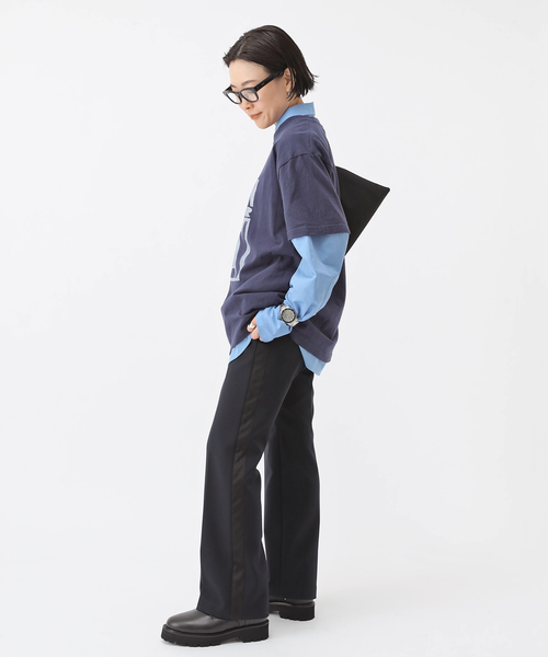 AP STUDIO(エーピーストゥディオ)の「サイドラインT/Rパンツ(スラックス・レディース・ネイビー/チャコールグレー・40/38/36)」の8枚目の写真