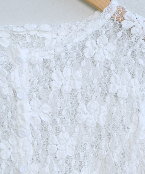 shopnikoniko(ショップニコニコ)の「フラワーレース ショート丈 カーディガン(カーディガン/ボレロ・レディース・ブラック/ホワイト・フリー)」の17枚目の写真