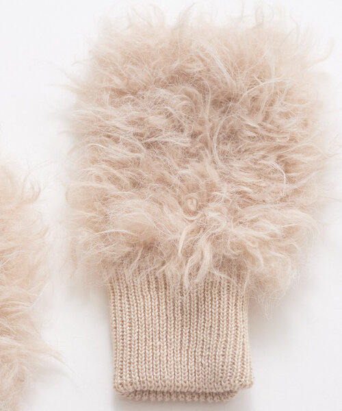 GALLARDAGALANTE（ガリャルダガランテ）の「フェイクファーアームウォーマー（その他小物・レディース・アイボリー/ブラウン・FREE）」の4枚目の写真