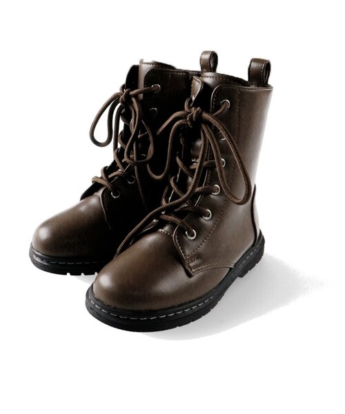 BRANSHES（ブランシェス）の「レースアップブーツ（ブーツ・キッズ・ブラック/ブラウン・21.0cm/18.0cm/17.0cm/19.0cm/16.0cm/20.0cm）」の3枚目の写真