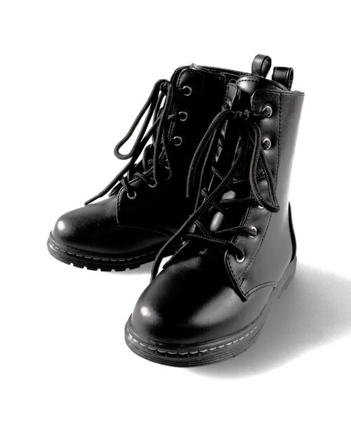 BRANSHES（ブランシェス）の「レースアップブーツ（ブーツ・キッズ・ブラック/ブラウン・21.0cm/18.0cm/17.0cm/19.0cm/16.0cm/20.0cm）」の5枚目の写真