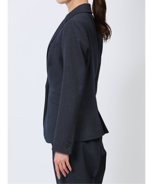 m.f.editorial(エムエフエディトリアル)の「【ストレッチ ウォッシャブル UVケア】m.f.エディトリアル レディース 1ボタン ジャケット + テーパード パンツ ビジネス セットアップ スーツ 紺(スーツセット・レディース・ネイビー・MEDIUM/LARGE/X-LARGE/S)」の6枚目の写真