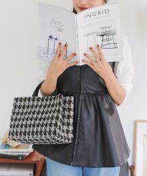 KOBE LETTUCE | 千鳥柄トートバッグ(トートバッグ)