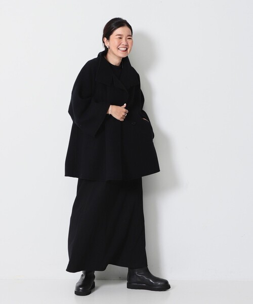 Demi-Luxe BEAMS(デミルクス ビームス)の「リバー ショートコート(ステンカラーコート・レディース・ホワイト系その他/ブラック/レッド・36/38)」の18枚目の写真