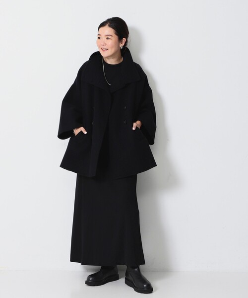 Demi-Luxe BEAMS(デミルクス ビームス)の「リバー ショートコート(ステンカラーコート・レディース・ホワイト系その他/ブラック/レッド・36/38)」の20枚目の写真