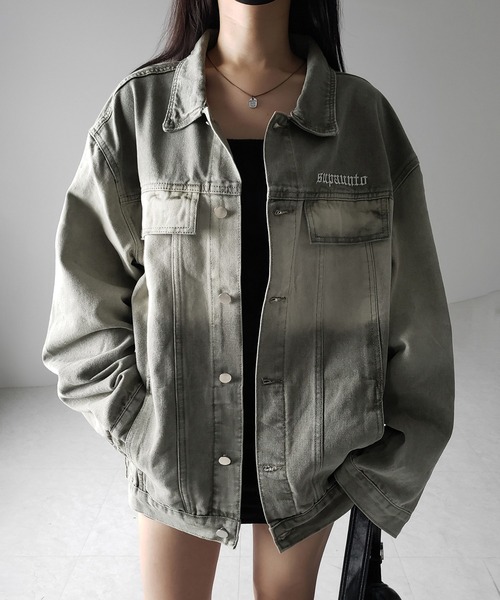 タイムセール　overE デニムジャケット　96 2color ／ 2size 】グラデーションヴィンテージウォッシュ