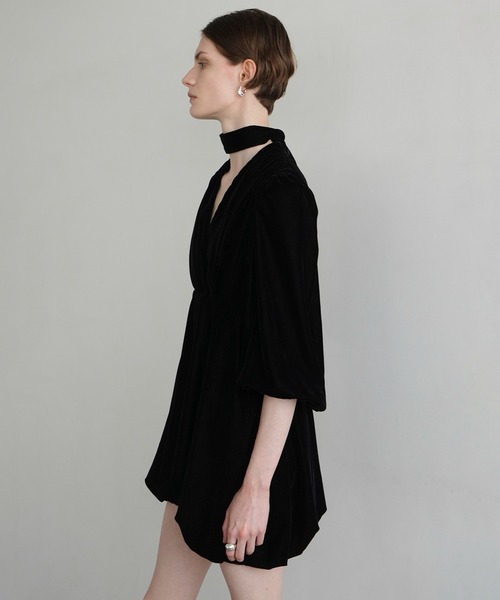 セール】VELOR BALLOON MINI ONEPIECE（ワンピース）｜CLANE