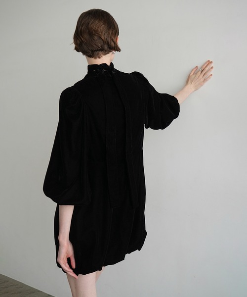セール】VELOR BALLOON MINI ONEPIECE（ワンピース）｜CLANE