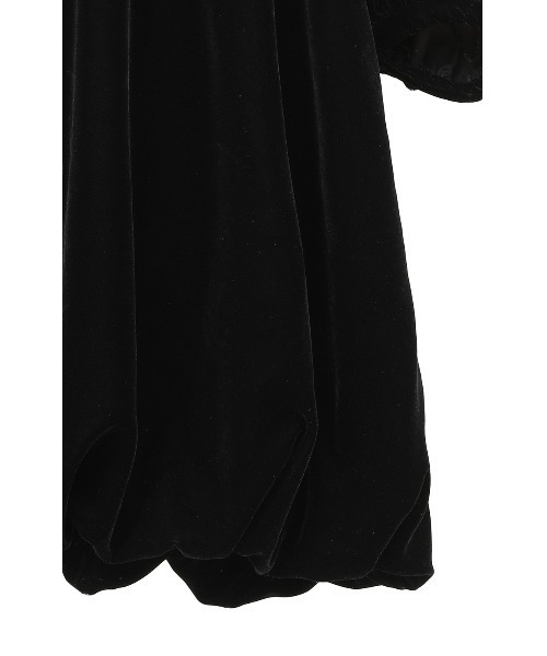 CLANE VELOR BALLOON MINI ONEPIECE クラネ129 CLANE - ベロアミニワンピース - VELOR BALLOON MINI ONEPIECE