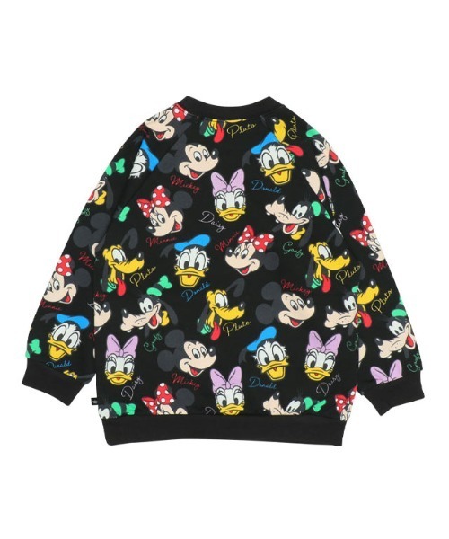 Disney（ディズニー）の「通販限定 親子お揃い ディズニー レトロキャラクター総柄トレーナー 9893K（スウェット・キッズ・オフホワイト/ブラック・80ｃｍ/150cm/140cm/130cm/120cm/110cm/100cm/90cm）」の5枚目の写真