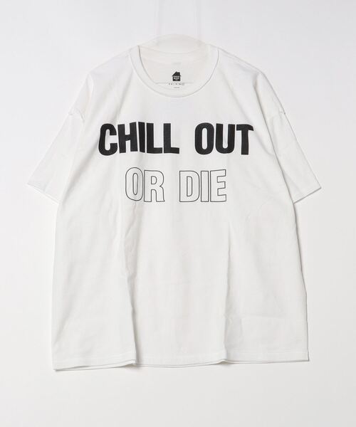 fridge(フリッジ)の「【is-ness music】イズネス ミュージック CHILL OUT T-SHIRTS(Tシャツ/カットソー・メンズ・ホワイト/ブラック・ONE SIZE)」の2枚目の写真