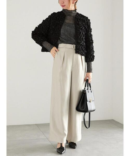 Te chichi(テチチ)の「ラメチュールプリーツタートルプルオーバー(Tシャツ/カットソー・レディース・シルバー/ブラック/ゴールド・F)」の7枚目の写真