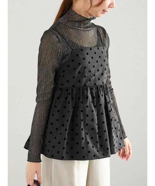 Te chichi(テチチ)の「ラメチュールプリーツタートルプルオーバー(Tシャツ/カットソー・レディース・シルバー/ブラック/ゴールド・F)」の9枚目の写真