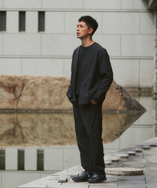 green label relaxing(グリーンレーベルリラクシング)の「【WEB限定】JUST fit CITY TECH カーディガン ー防シワ・ストレッチー(シャツ/ブラウス・メンズ・ブラック/グレー・S/M/L/XL)」の3枚目の写真