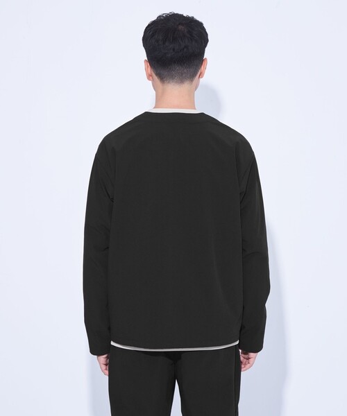 green label relaxing(グリーンレーベルリラクシング)の「【WEB限定】JUST fit CITY TECH カーディガン ー防シワ・ストレッチー(シャツ/ブラウス・メンズ・ブラック/グレー・S/M/L/XL)」の10枚目の写真