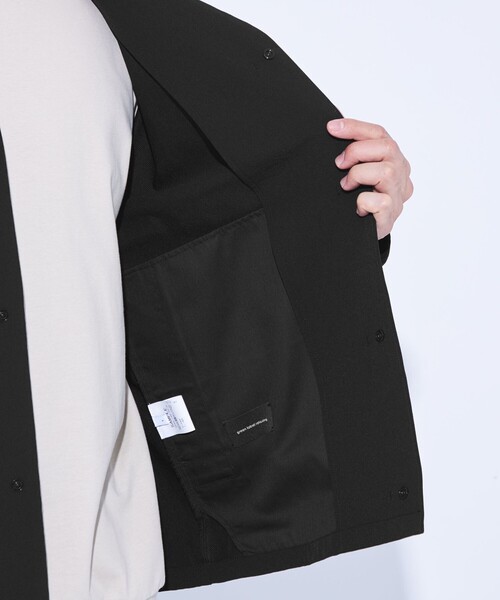 green label relaxing(グリーンレーベルリラクシング)の「【WEB限定】JUST fit CITY TECH カーディガン ー防シワ・ストレッチー(シャツ/ブラウス・メンズ・ブラック/グレー・S/M/L/XL)」の14枚目の写真