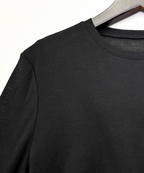 STYLEBLOCK（スタイルブロック）の「シアーリブセットTシャツ（Tシャツ/カットソー・レディース・チャコールグレー/オリーブ/ブラック・M）」の9枚目の写真