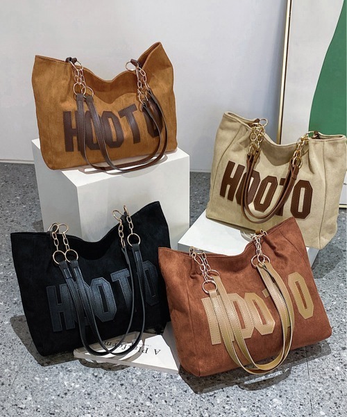 Miniministore(ミニミニストア)の「キャンバストートバッグ ロゴ肩掛けバッグ(トートバッグ・レディース・ブラック/ベージュ/キャメル/レンガ・FREE)」の21枚目の写真