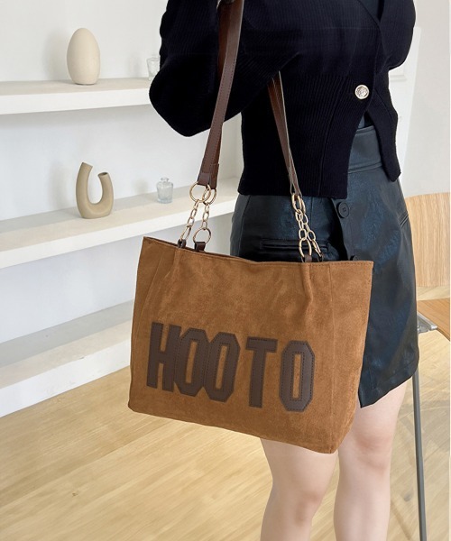 Miniministore(ミニミニストア)の「キャンバストートバッグ ロゴ肩掛けバッグ(トートバッグ・レディース・ブラック/ベージュ/キャメル/レンガ・FREE)」の8枚目の写真