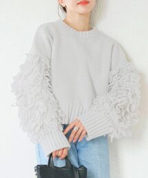 KOBE LETTUCE | [ 田中亜希子さんコラボ ] 選べる2タイプ ループヤーンニットトップス(ニット/セーター)