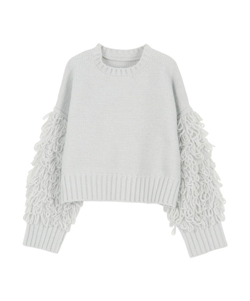 KOBE LETTUCE（コウベレタス）の「[ 田中亜希子さんコラボ ] 選べる2タイプ ループヤーンニットトップス（ニット/セーター・レディース・ブラウン/ピンク系/ライトグレー系/アイボリー系/アイボリー/ブラウン系/ライトグレー/ピンク・M/M1）」の16枚目の写真