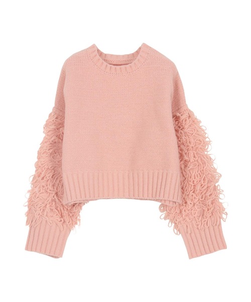 KOBE LETTUCE（コウベレタス）の「[ 田中亜希子さんコラボ ] 選べる2タイプ ループヤーンニットトップス（ニット/セーター・レディース・ブラウン/ピンク系/ライトグレー系/アイボリー系/アイボリー/ブラウン系/ライトグレー/ピンク・M/M1）」の20枚目の写真