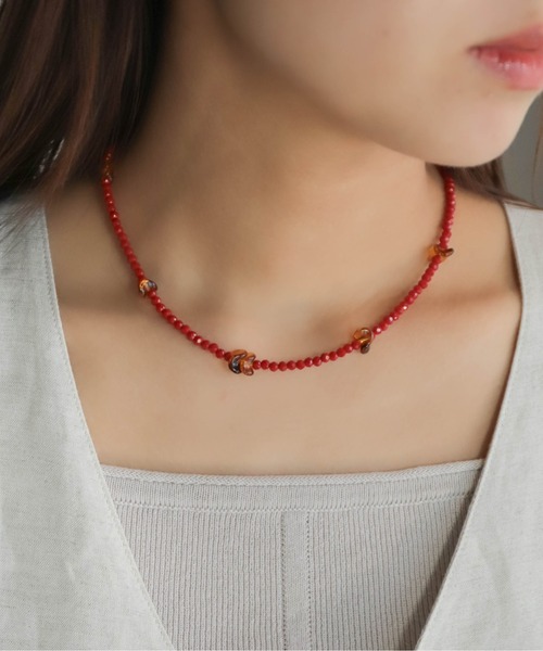 ガラスビーズバイカラーネックレス | NOMBRE IMPAIR