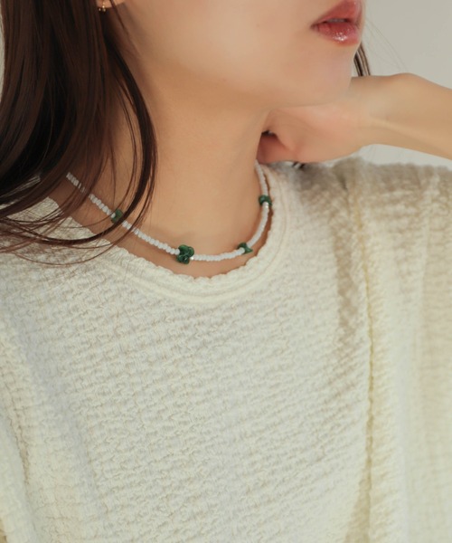 ガラスビーズバイカラーネックレス | NOMBRE IMPAIR