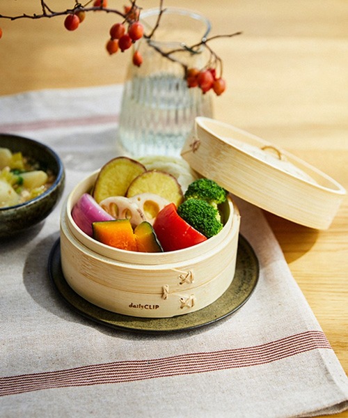 studio CLIP（スタディオクリップ）の「【daily CLIP】竹せいろ 蓋セット 15cm（キッチンツール・レディース・ナチュラル・FREE）」の2枚目の写真