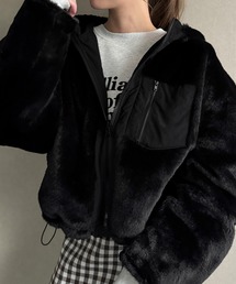 JUNOAH | ファーナイロンリバーシブルブルゾン(ブルゾン)