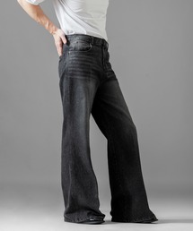 ZIP FIVE -White Line-（ジップファイブホワイトライン）の「【White Line】 ワイドレッグ ストレートデニム / フレア デニムパンツ（デニムパンツ）」