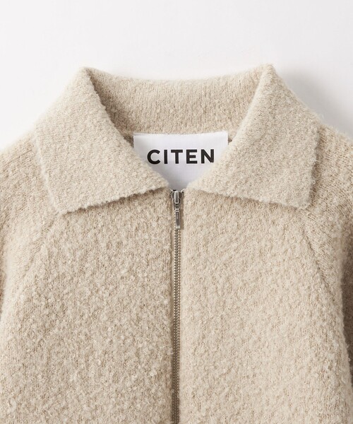 CITEN（シテン）の「＜CITEN＞ニットショートジップブルゾン（ブルゾン・レディース・ベージュ/ブラック・FREE）」の14枚目の写真