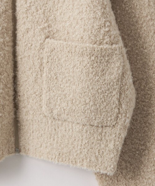 CITEN（シテン）の「＜CITEN＞ニットショートジップブルゾン（ブルゾン・レディース・ベージュ/ブラック・FREE）」の16枚目の写真