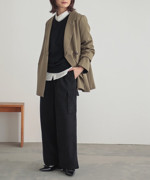 n'OrLABEL（ノアールレーベル）の「『裏ベロアコーデュロイカーゴパンツ』（カーゴパンツ・レディース・チャコール/モカ/キャメル/ブラック・2/1）」の22枚目の写真