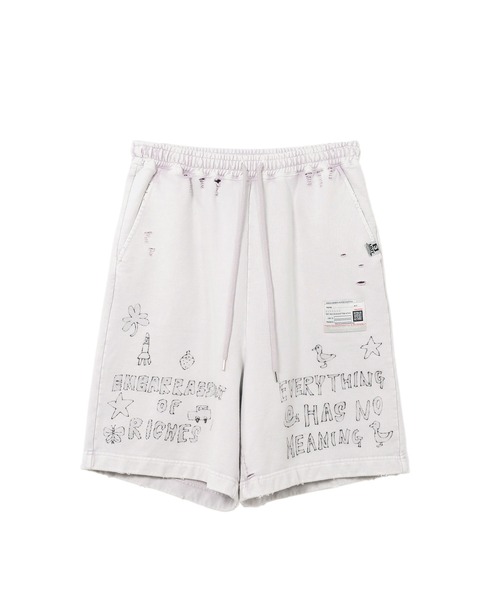 セール】Bleached Graffiti Print Sweat Shorts（その他パンツ
