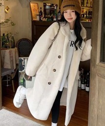 おしゃれスタ（オシャレスタ）の「フェイクファーダブルロングコート（その他アウター）」