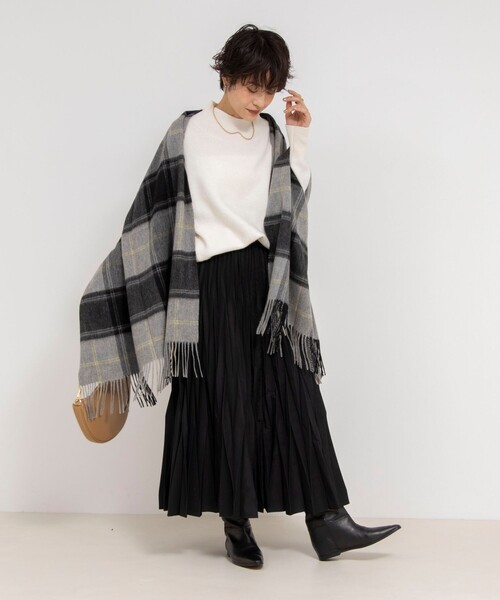 ノーリーズ　NOLLEYS プリーツスカート　ダークグレー透け感あり【美品】 セール】ウォッシャブルプリーツスカート（スカート）｜NOLLEY'S