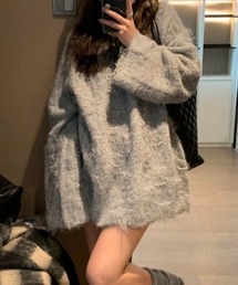 オーバーサイズシャギーニット