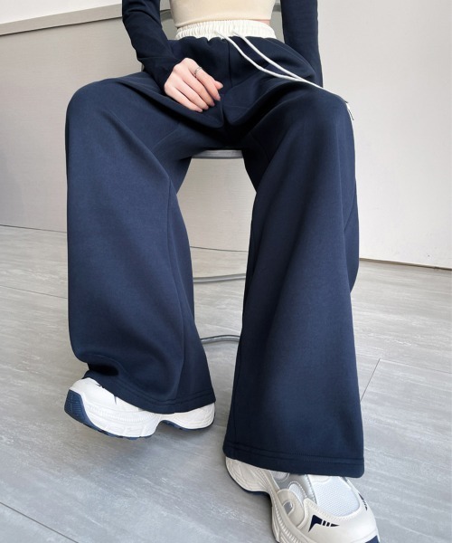 Miniministore(ミニミニストア)の「スウェットパンツ レディース セミワイド(カーゴパンツ・レディース・ブラック/ネイビー・M/XL/S/L)」の6枚目の写真
