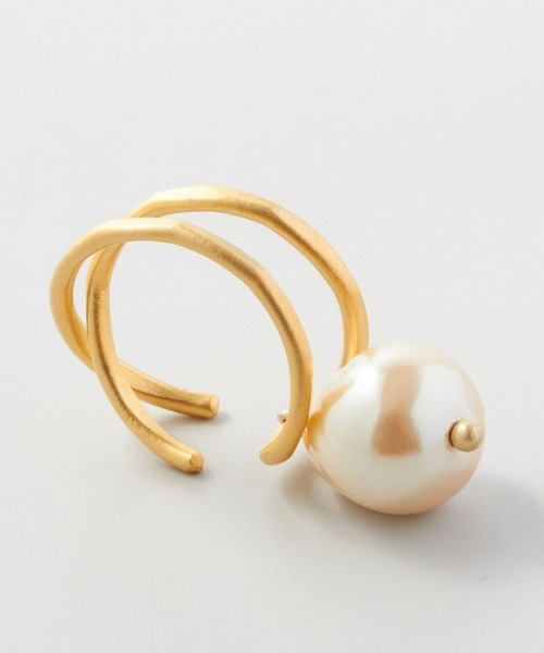 collex（コレックス）の「【Ljud/ユード】ガラスドロップパールクロス 2WAYイヤーカフ（イヤーカフ・レディース・ゴールド/シルバー・フリー）」の14枚目の写真