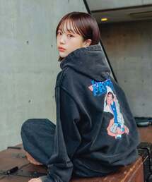 【over print】STREET GIRL HOODIE (mamoru)