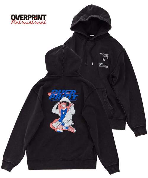over print(オーバープリント)の「【over print】STREET GIRL HOODIE (mamoru)(パーカー・レディース・ブラック/ピンク・SMALL/MEDIUM)」の6枚目の写真