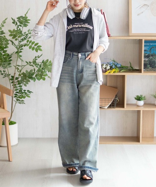 NAVY(ネイビー)の「NAVY SARARI 【UVカット】ドライジップパーカ(パーカー・レディース・イエロー/オートミール/杢グレー/パープル・XL/L/M)」の5枚目の写真
