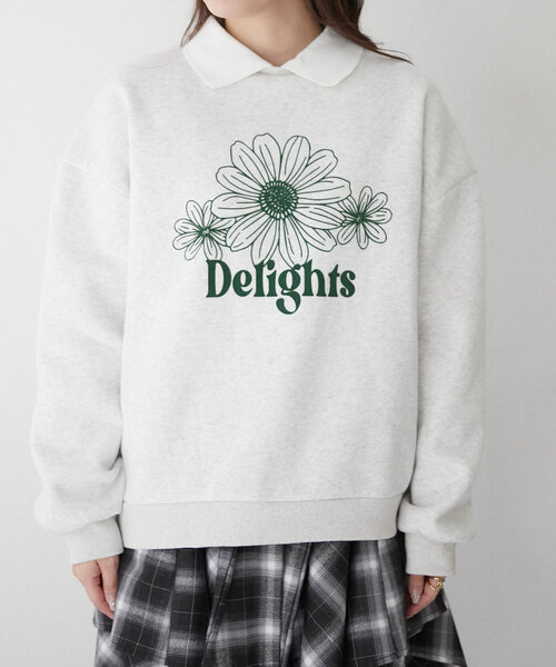 Another Branch olive des olive(アナザーブランチオリーブデオリーブ)の「衿つき裏起毛トレーナー(Tシャツ/カットソー・レディース・トップグレー/レッド/ネイビー・FREE)」の4枚目の写真