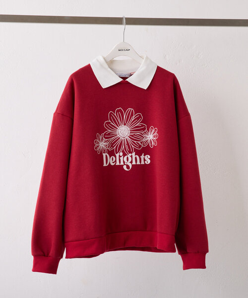 Another Branch olive des olive(アナザーブランチオリーブデオリーブ)の「衿つき裏起毛トレーナー(Tシャツ/カットソー・レディース・トップグレー/レッド/ネイビー・FREE)」の21枚目の写真