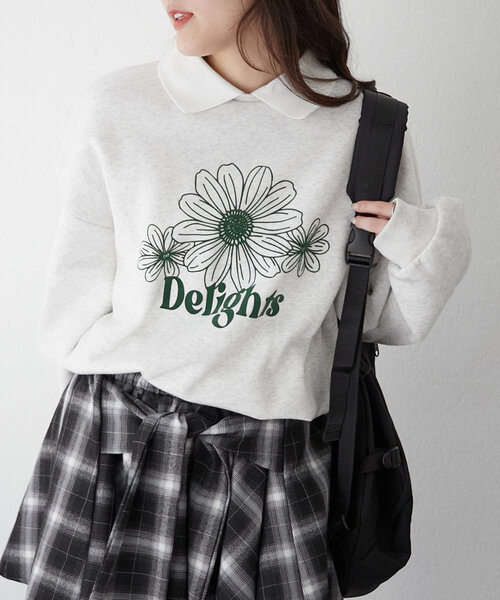 Another Branch olive des olive(アナザーブランチオリーブデオリーブ)の「衿つき裏起毛トレーナー(Tシャツ/カットソー・レディース・トップグレー/レッド/ネイビー・FREE)」の17枚目の写真