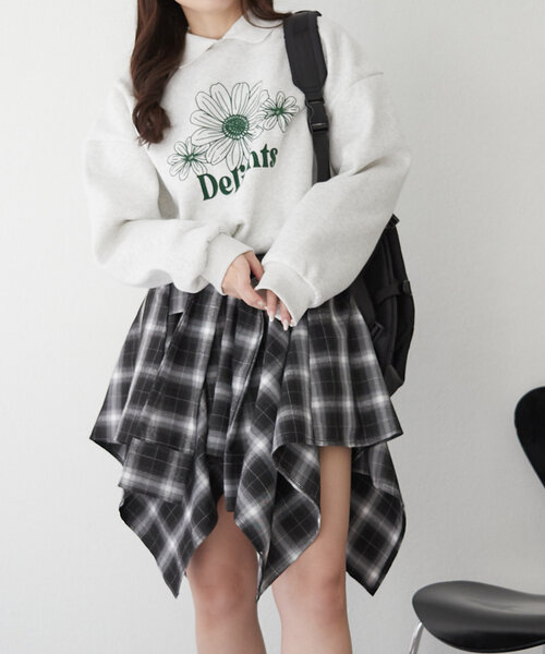 Another Branch olive des olive(アナザーブランチオリーブデオリーブ)の「衿つき裏起毛トレーナー(Tシャツ/カットソー・レディース・トップグレー/レッド/ネイビー・FREE)」の16枚目の写真