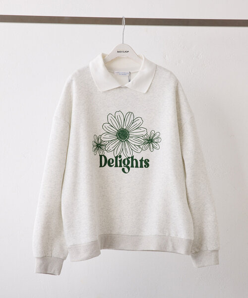 Another Branch olive des olive(アナザーブランチオリーブデオリーブ)の「衿つき裏起毛トレーナー(Tシャツ/カットソー・レディース・トップグレー/レッド/ネイビー・FREE)」の12枚目の写真